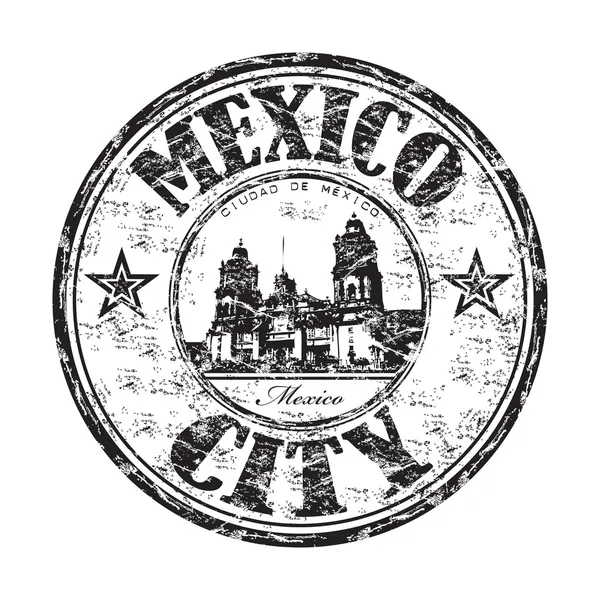 Mexico City grunge rubber stamp — Stock Vector