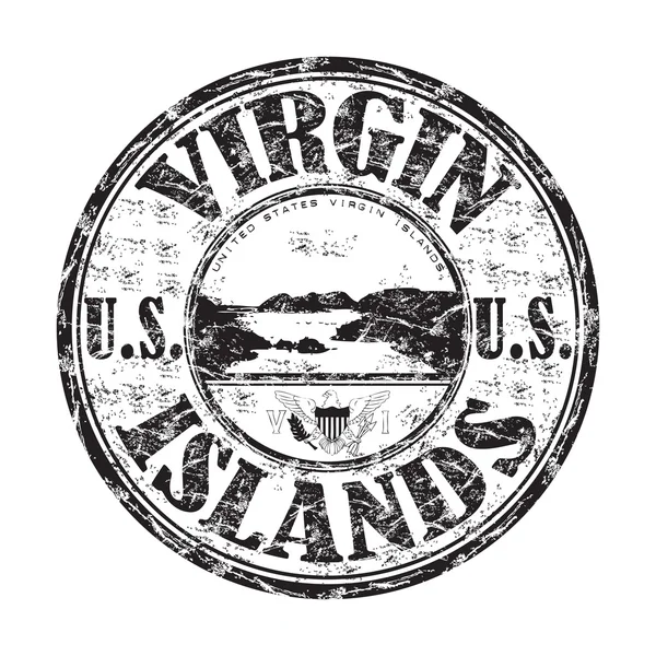 Timbre caoutchouc grunge Îles Vierges des États-Unis — Image vectorielle