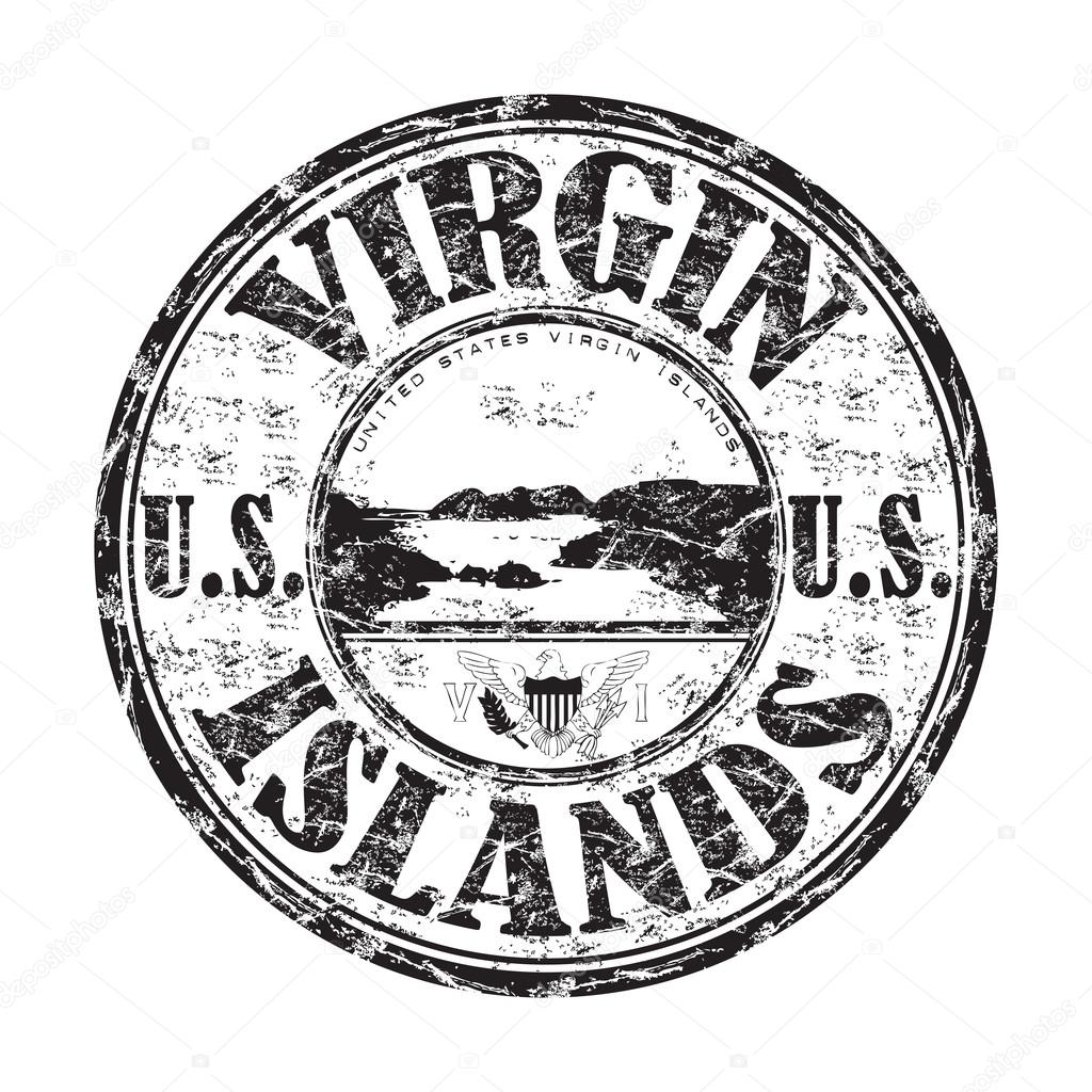United States Virgin Islands grunge rubber stamp