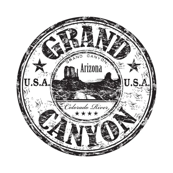 Grand Canyon grunge selo de borracha — Vetor de Stock