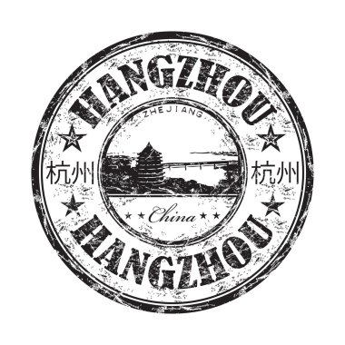 Hangzhou grunge lastik damgası