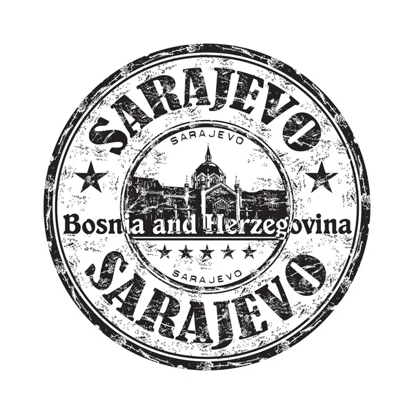 Carimbo de borracha Sarajevo grunge —  Vetores de Stock