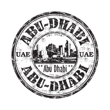Abu Dabi grunge lastik damgası