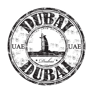 Dubai grunge lastik damgası