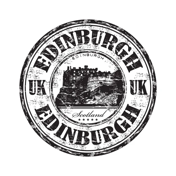 Edinburgh grunge lastik damgası — Stok Vektör