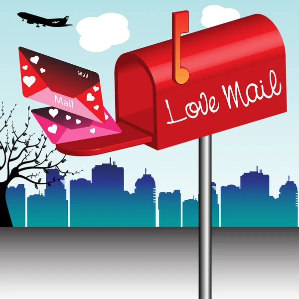 Miłość poczty — Wektor stockowy