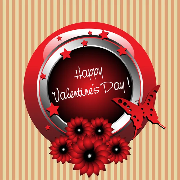 Cadre arrondi Saint Valentin — Image vectorielle