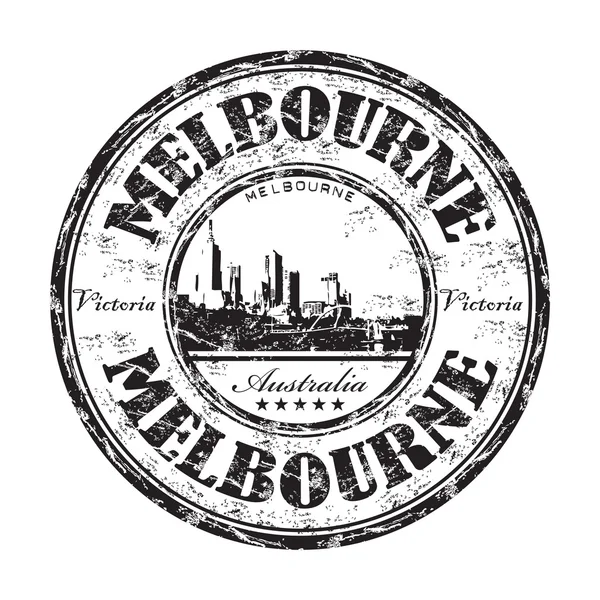 Melbourne grunge rubber stamp — Stock Vector