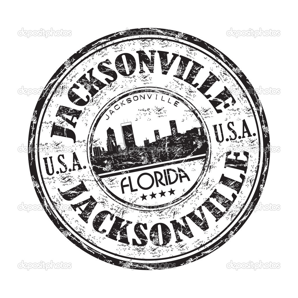 Jacksonville grunge rubber stamp