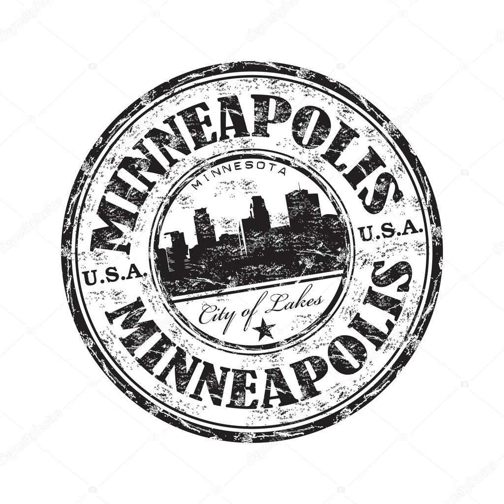 Minneapolis grunge rubber stamp