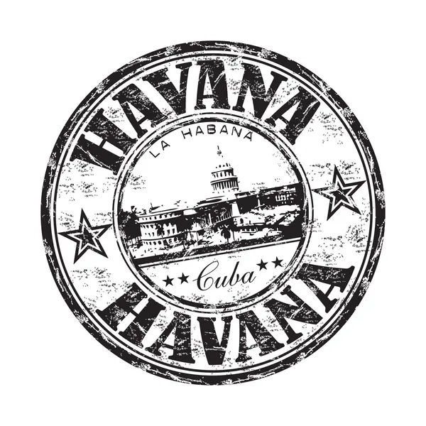 Havanna Grunge Gummistempel — Stockvektor