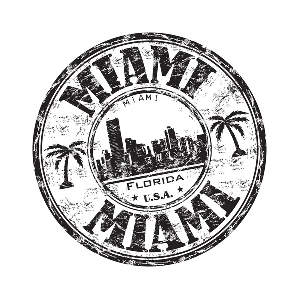 Miami Florida Grunge Stempel — Stockvektor