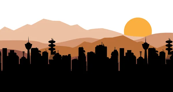 Paisaje urbano — Vector de stock