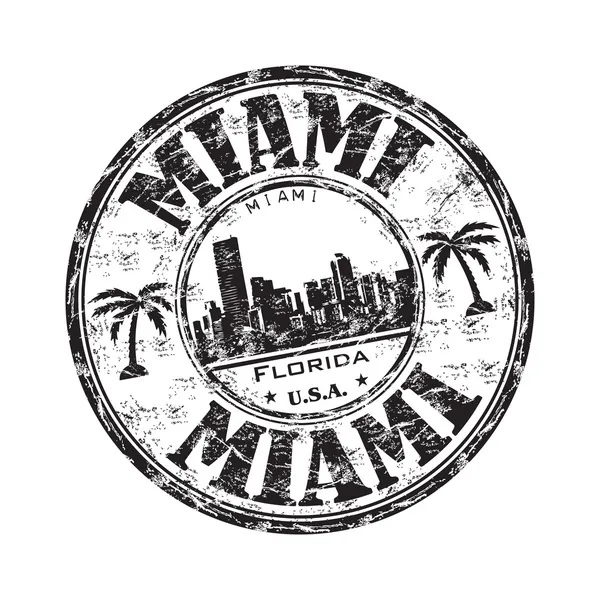Μαϊάμι Φλόριντα grunge καουτσούκ σφραγίδα Royalty Free Διανύσματα Αρχείου