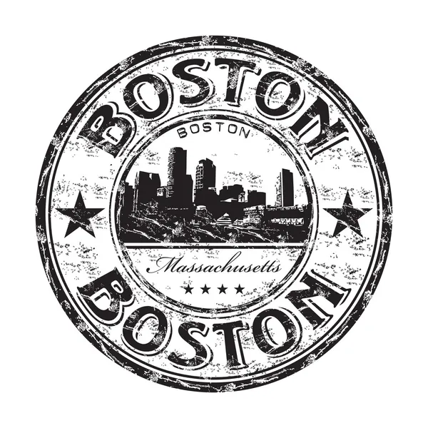 Boston grunge rubber stamp — Stock Vector