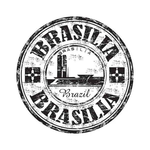 Brasilia grunge Rubberstempel — Stockvector