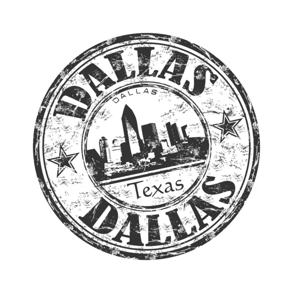 Dallas grunge lastik damgası — Stok Vektör