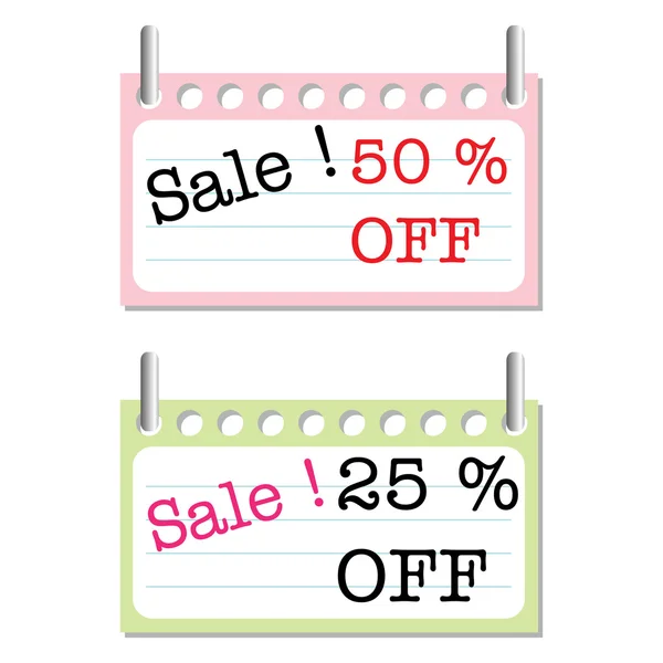 Sale signs — Stock Vector