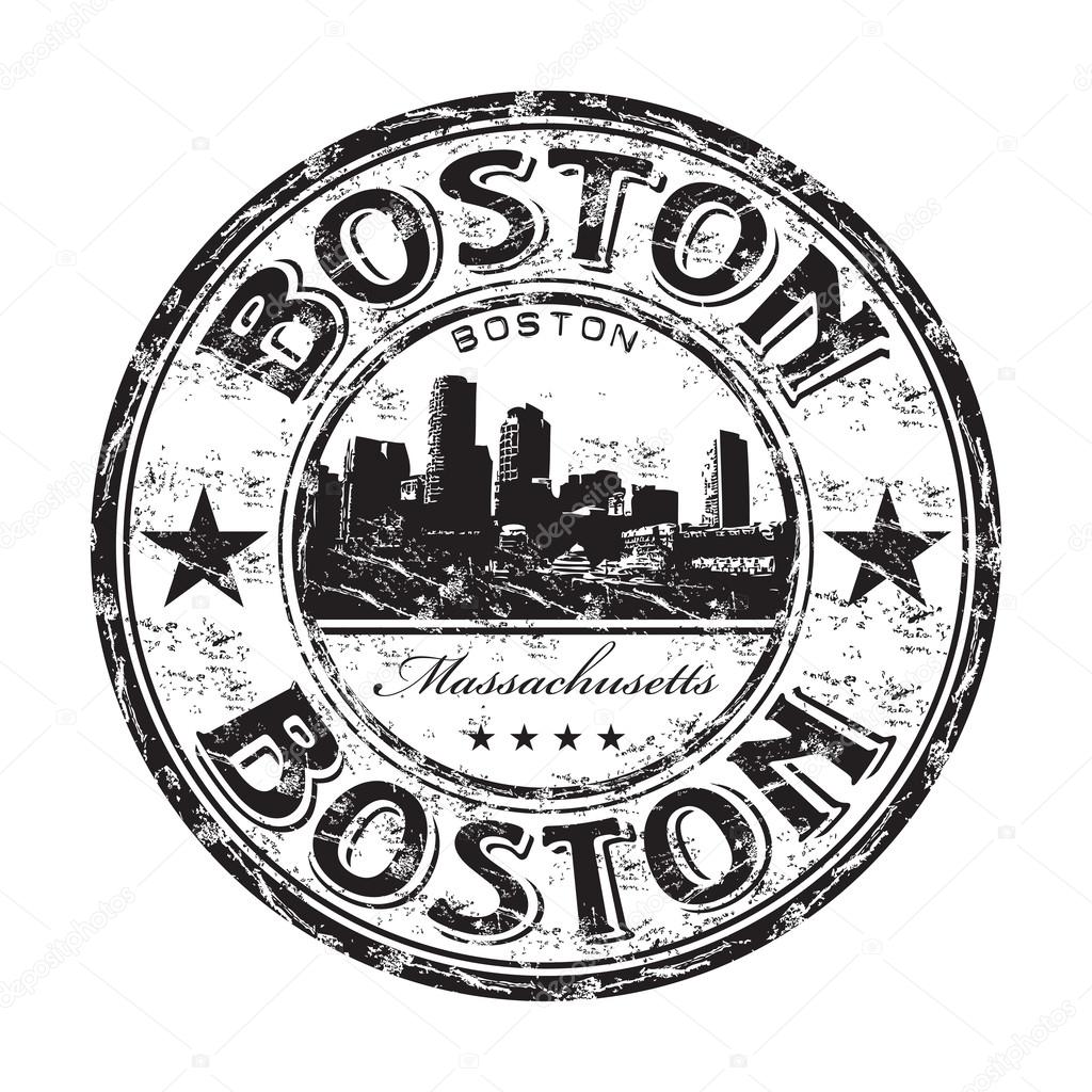 Boston grunge rubber stamp