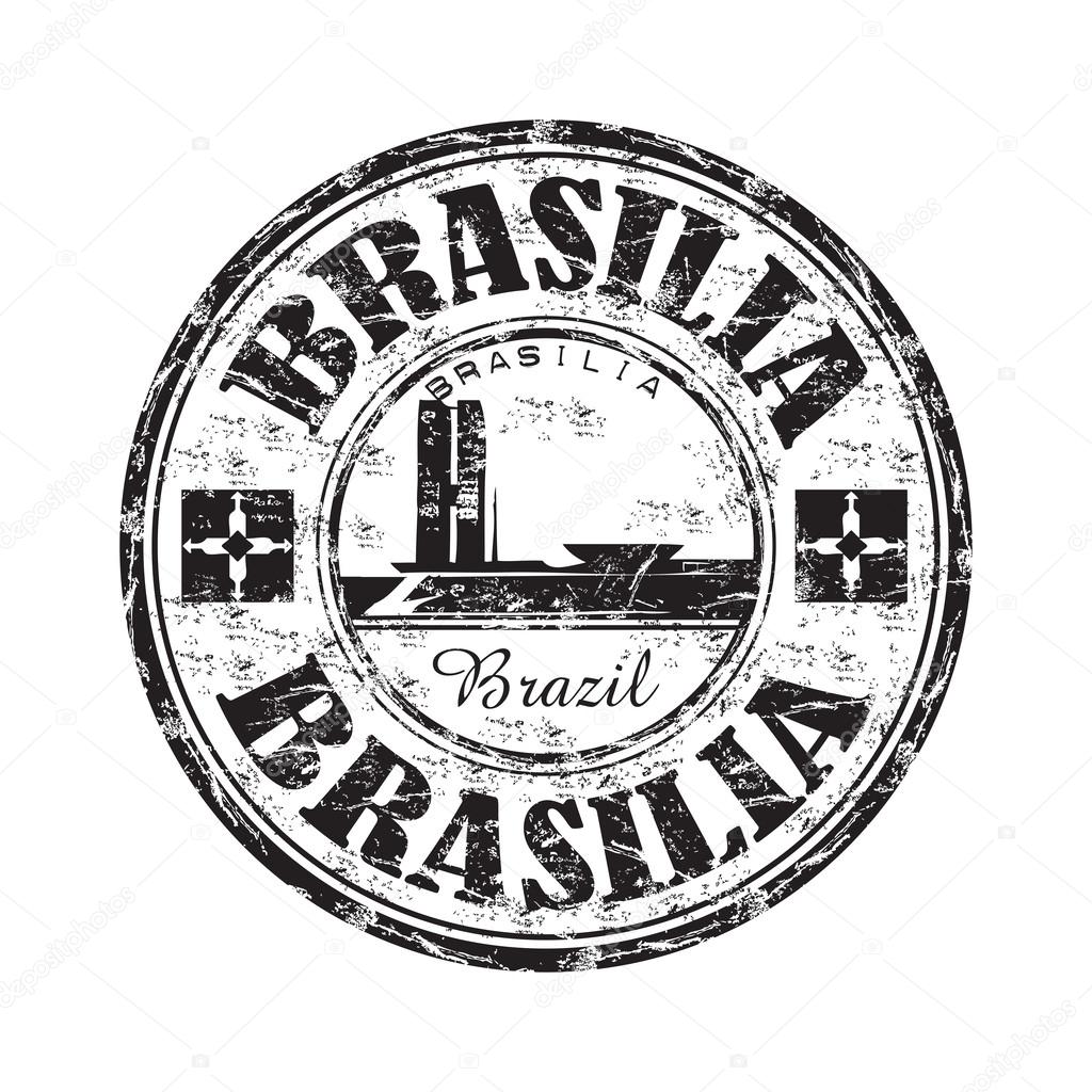 Brasilia grunge rubber stamp