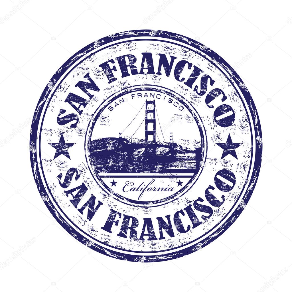 San Francisco grunge rubber stamp