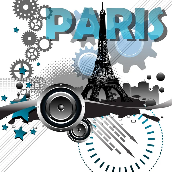 Párizs-képeslap Jogdíjmentes Stock Illusztrációk