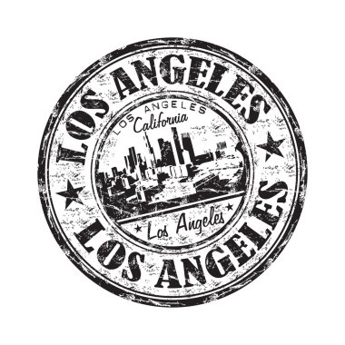 Los Angeles grunge rubber stamp