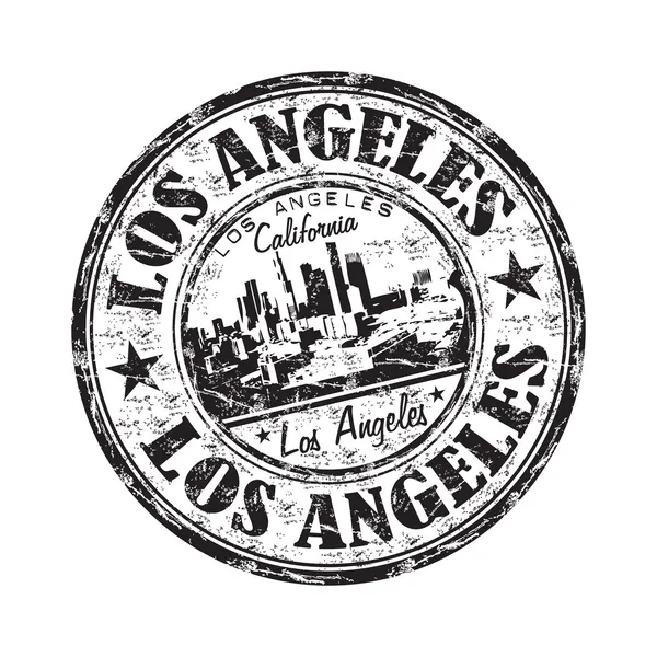 Λος Άντζελες grunge καουτσούκ σφραγίδα — Διανυσματικό Αρχείο