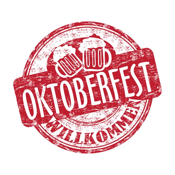 Oktoberfest grunge Rubberstempel — Stockvector