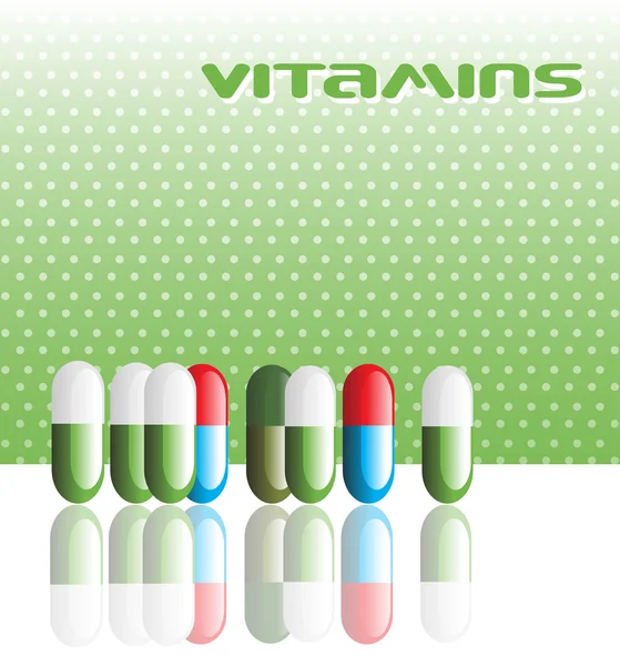 Vitamins — Stock Vector