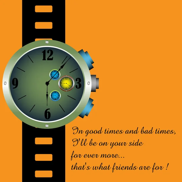 Friendly watch — Stock Vector