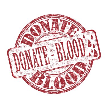 Donate blood grunge rubber stamp