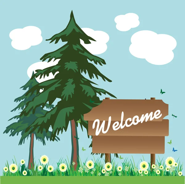 Welcome plate — Stock Vector