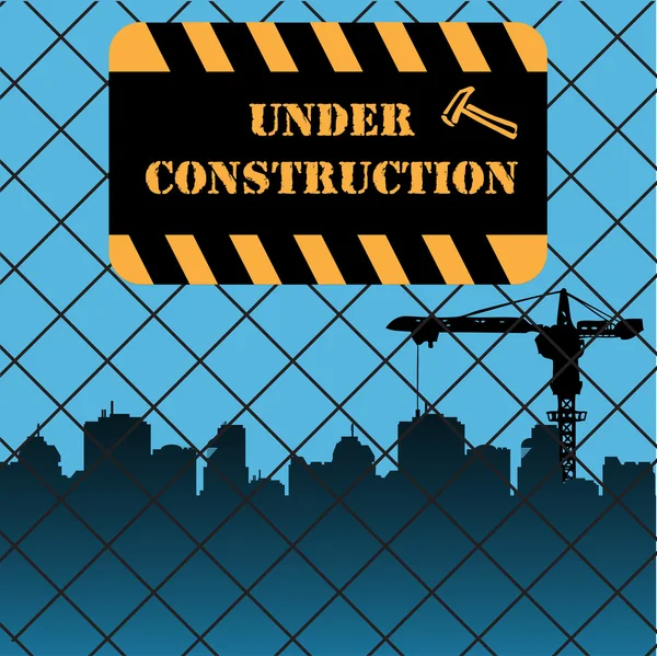 Bajo signo de construcción — Vector de stock