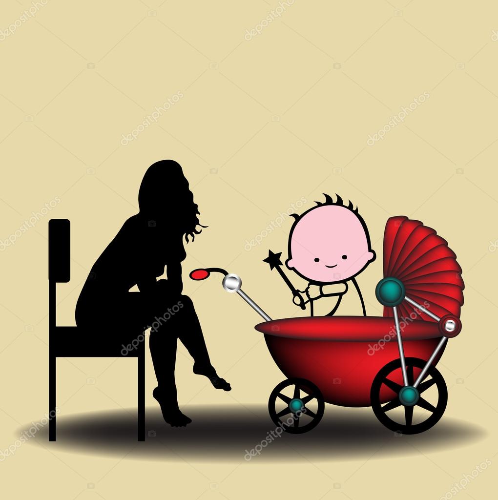Bebek bakıcısı. Vektörel çizim ©oxlock Vektörel 26842193