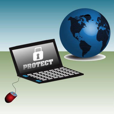 Protect your computer clipart