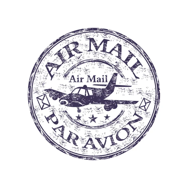 Air mail grunge selo de borracha —  Vetores de Stock