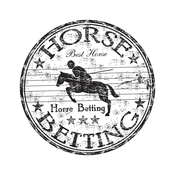 Horse betting rubber stamp — Stock Vector