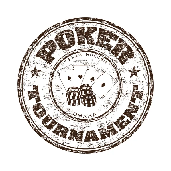 Poke torneo grunge sello de goma — Archivo Imágenes Vectoriales