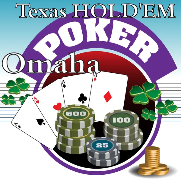 Texas Holdem torneo di poker — Vettoriale Stock