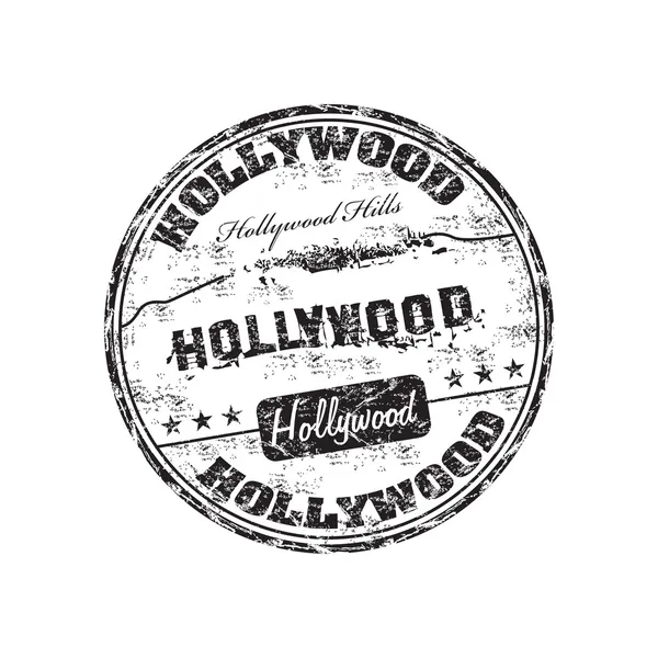 Hollywood grunge rubber stamp — Stock Vector