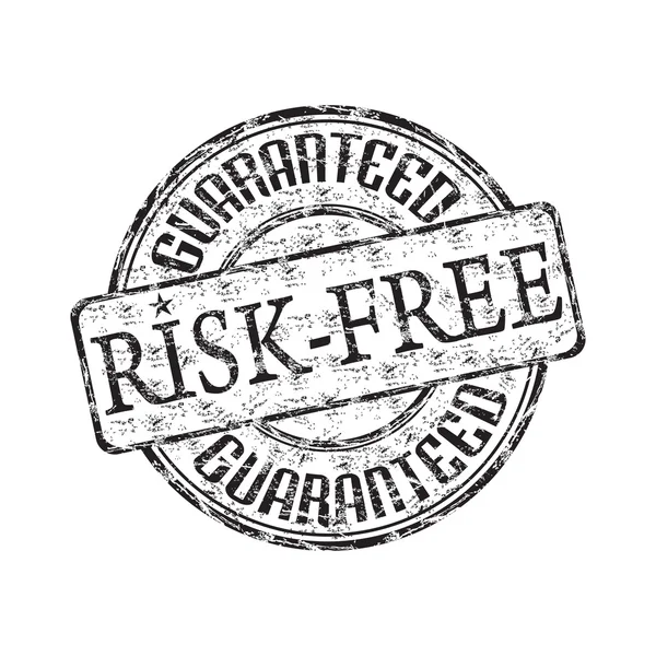 Risk free grunge rubber stamp — Stock Vector