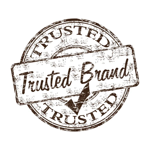 Trusted brand grunge rubber stamp — Stock Vector