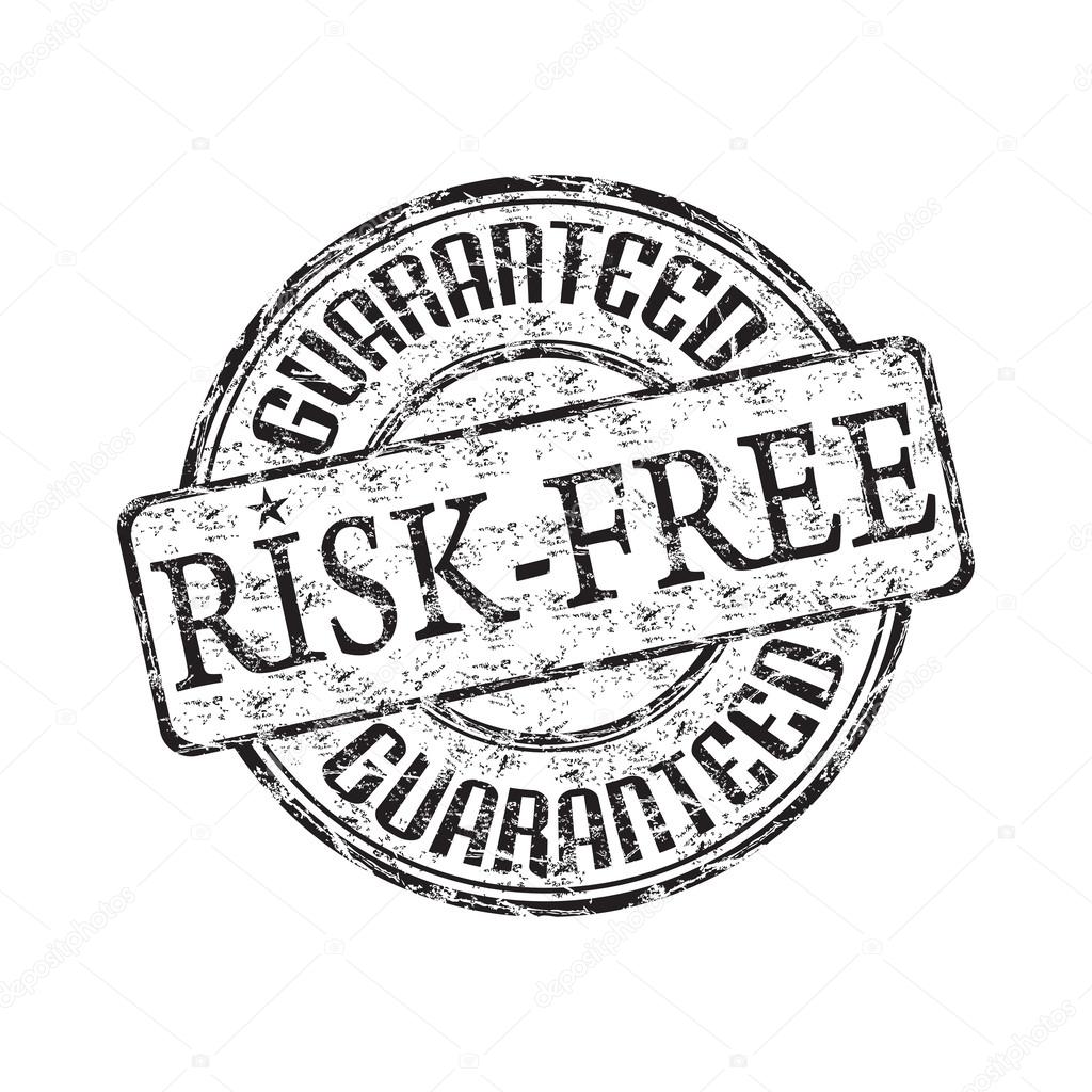 Risk free grunge rubber stamp