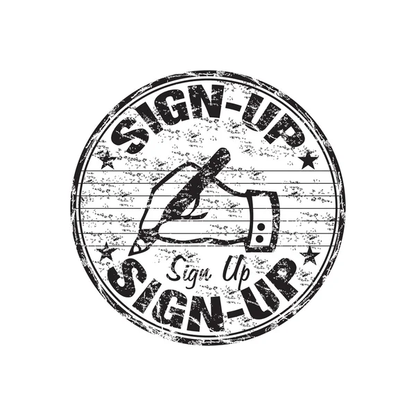 Sign up grunge rubber stamp — Stock Vector