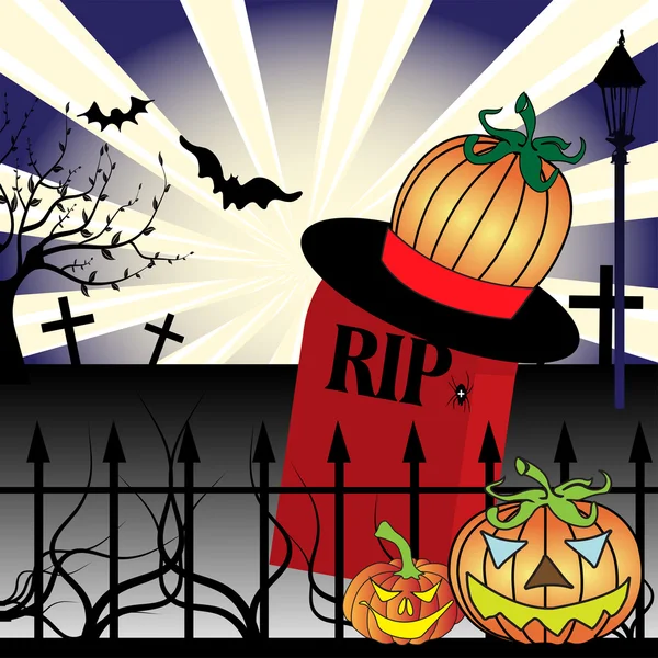 Lápida de Halloween — Vector de stock