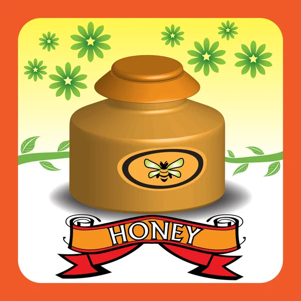 蜂蜜罐 — 图库矢量图片
