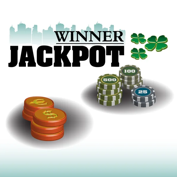 Jackpot nyertes — Stock Vector