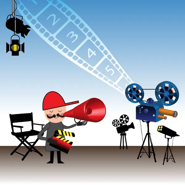 Movie director — Stock Vector