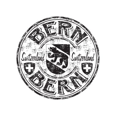 Bern grunge lastik damgası